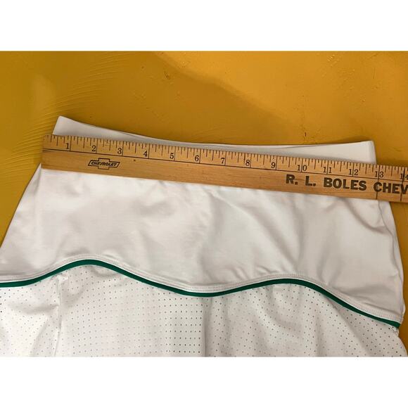 L'Etoile Sport High Waisted Mini Tennis Skirt with Built-in Short White S NWT - Picture 5 of 6